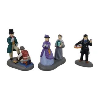 Photo of Department 56 Dickens Village A Busy Day In Town Set of 3 Figurines 58581
