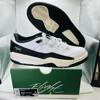 Photo of Air Jordan Flight Court White Sail Black Sneakers HF3255-112 | Men's 10.5 | NIB