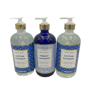 Photo of Savon Bleu Hand Soap Collection 16oz Glass Bottles 3-Pack 