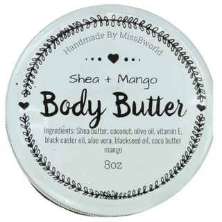Photo of Shea Mango Body Butter Handmade Natural Moisturizer 8 oz