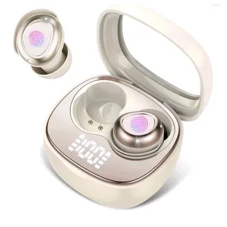 Photo of Bluetooth Ear-Hook In-Ear Earbuds IPX7 Waterproof Noise Cancel Beige