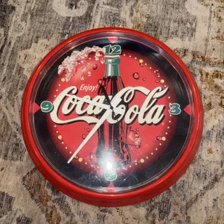 Photo of 14.25” Coca Cola Round Clock - Icon on Ice - Advertising Clock - Clock Works