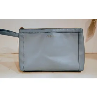 Photo of NWOT Light Blue Jessica Simpson Faux Leather Makeup Bag Wristlet