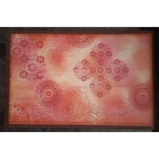 Photo of Boho Floral Slip-In Photo Album 4x6 Book Bound Pink Red Brown Mandala Cover