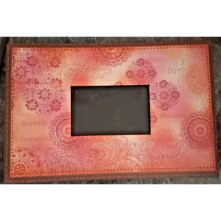 Photo of Boho Floral Slip-In Photo Album 4x6 Book Bound Pink Red Brown Mandala Cover