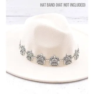 Photo of Silver Concho Hat Band | Stretch Western Hat Accessory