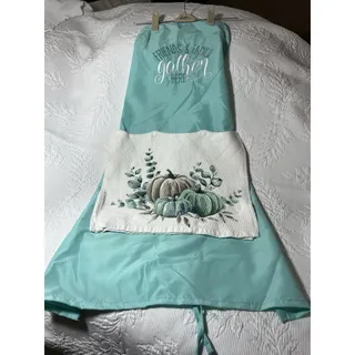 Photo of Custom Made Kitchen Apron With Embroidery & Removable Towel Washable Nice Gift