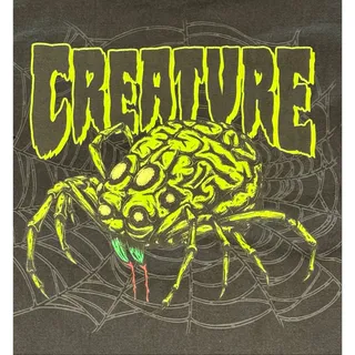 Photo of Creature Skateboards Brain Spider Graphic T-Shirt Black Skate Tee Large