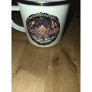 Photo of The Grapevine Lady "Coffee Talk" Premium Enamel Camp Mug – Brand New