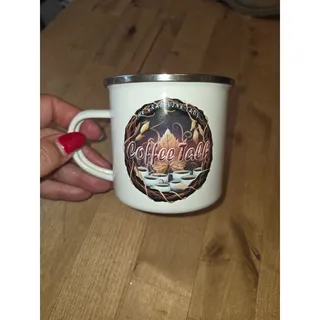 Photo of The Grapevine Lady "Coffee Talk" Premium Enamel Camp Mug – Brand New