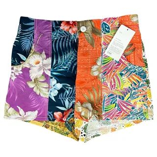 Photo of Mother x Carolyn Murphy Recycled Hawaiian Board Shorts High Waist size M NEW Tag