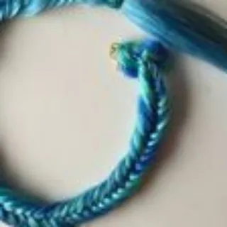 Photo of Clip in TwoTone Blue Fishtail Braid Hair Extension