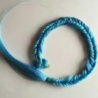 Photo of Clip in TwoTone Blue Fishtail Braid Hair Extension