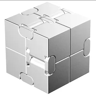 Photo of 🔥Infinity Cube Anti-Anxiety Decompression Toy Metal Alloy Silver BNWT🔥