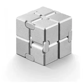 Photo of 🔥Infinity Cube Anti-Anxiety Decompression Toy Metal Alloy Silver BNWT🔥