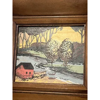 Photo of Margo Alexander of California 1940s 50s Vtg Framed Art Print Rural Scene