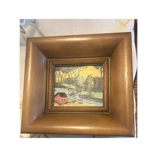 Photo of Margo Alexander of California 1940s 50s Vtg Framed Art Print Rural Scene