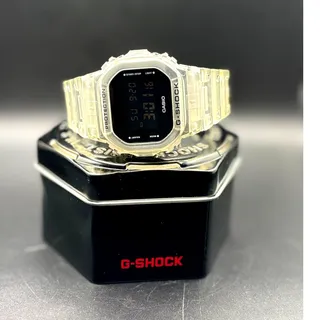 Photo of Casio G-Shock DW-5600SKE-7 Skeleton Clear Resin Digital Unisex Retro Watch