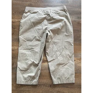 Photo of Chico's khaki cotton blend capri pants chico's 2, US 12
