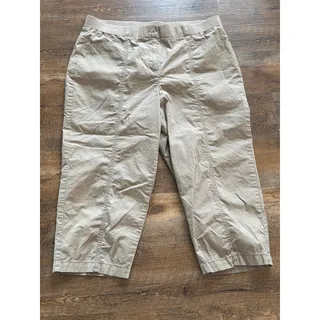 Photo of Chico's khaki cotton blend capri pants chico's 2, US 12