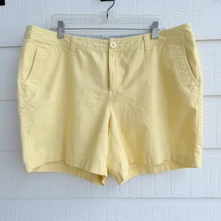Photo of Natural Reflections Yellow Cotton Shorts 18W