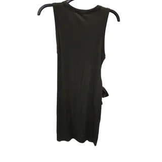 Photo of Kaileigh Olive Ribbed Knit Dress M NWT Sleeveless Side Tie Ruched Stretch Midi