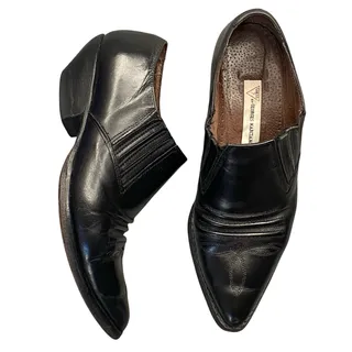 Photo of Guess Ankle Bootie Women Sz 7.5 Black Leather Western Heeled Coastal 90s VTG