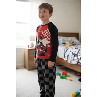 Photo of Mario Kart Pajama Set – Size S (6/7) Long Sleeve & Pants