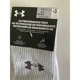 Photo of 3 Pair Under Armour Run Cushion Mid Crew Athletic Socks Size XL NEW