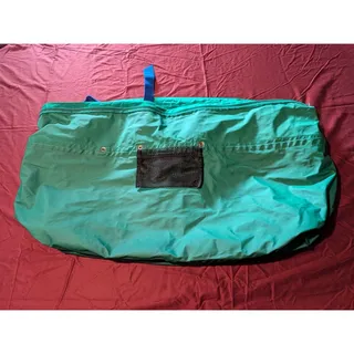 Photo of Vintage Samsonite Sammies Duffel Bag Teal Green/Blue Striped Travel Luggage 36in