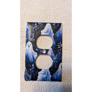 Photo of Handmade Ghost Decoupage Outlet Cover – Vintage Halloween Home Decor