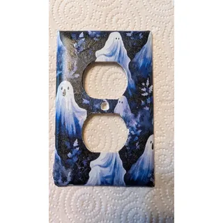 Photo of Handmade Ghost Decoupage Outlet Cover – Vintage Halloween Home Decor