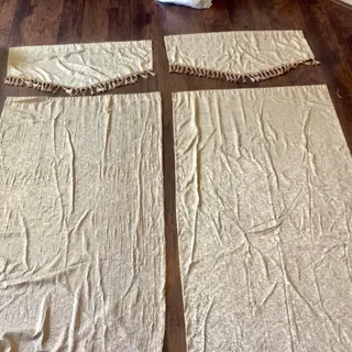Photo of Double-Sided Chenille Window Curtains w/ Valances