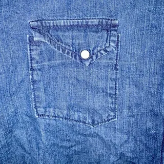 Photo of Y2K Levi's Red Tab Denim Western Pearl Snap Shirt Mens XXL Cowboy 60590