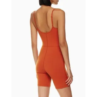 Photo of Aritzia Wilfred Free Bustier Romper Playsuit Womens S Rust Orange Pilates Yoga