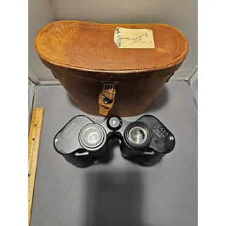 Photo of 1950's Katsuma Binoculars w/Leather Case - Condor Lens - 12x50 Field 5.5deg
