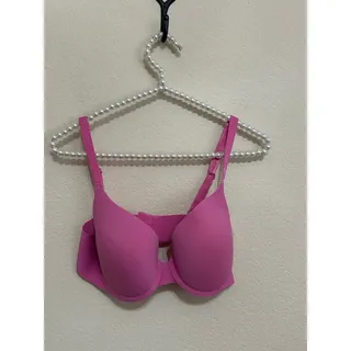Photo of Juicy Couture Push Up Bra Size 38C Pink Padded Support Adjustable Straps Y2K