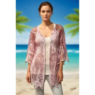Photo of Origami Plum Floral Kimono One Size