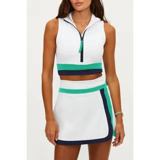 Photo of Beach Riot Etta Top S NWT White Twilight Tides Athletic Sports Bra Court Course