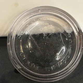 Photo of Antique Clyde Glass Works Clyde NY Glass Fruit Jar Insert Lid c1895-1915