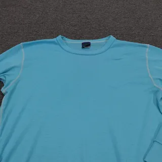 Photo of Vintage Patagonia Capilene Shirt Mens Large Blue Long Sleeve Hiking Made In USA