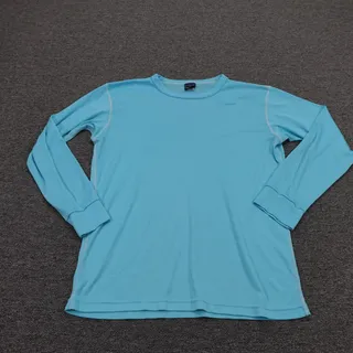 Photo of Vintage Patagonia Capilene Shirt Mens Large Blue Long Sleeve Hiking Made In USA