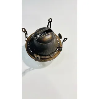 Photo of Antique Brass Oil Lamp Burner Gallery Shade Holder Assembly Unbranded Parts