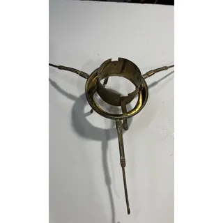 Photo of Antique Brass Oil Kerosene Lamp Tripod Shade Holder Spider 3 Arm Lamp Part