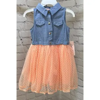 Photo of NEW Little Lass Denim and Tulle Dress (Size 24M)