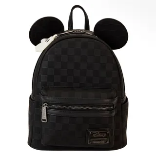 Photo of Loungefly Disney Mickey Mouse Black Checkered Mini Backpack