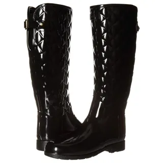 Photo of Hunter Women's Refined Adjustable Quilted Slim Fit Tall Rain Boots 11