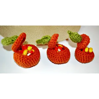 Photo of Set of 3 Pumpkin-Shaped Containers, Crochet Fall Home Decor, Cottagecore Gift, Autumn Home Decor