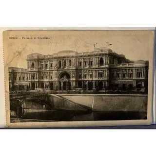 Photo of Palazzo di Giustizia Roma Italy Postcard Divided Back Posted Vintage Photo 1925