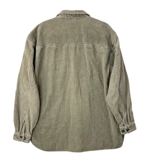 Photo of Structure Vintage 90s Mens Size M Shacket Corduroy Pullover Tan 1/4 Zip Gorpcore